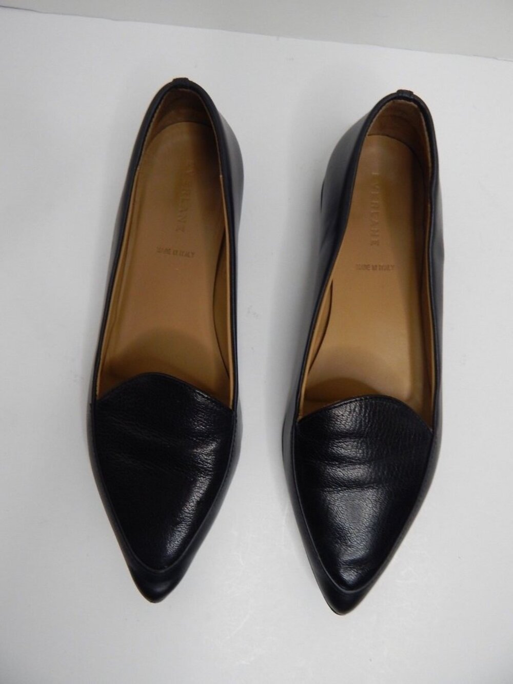 Everlane Women's the Modern Point Flat Black Sz 8.5